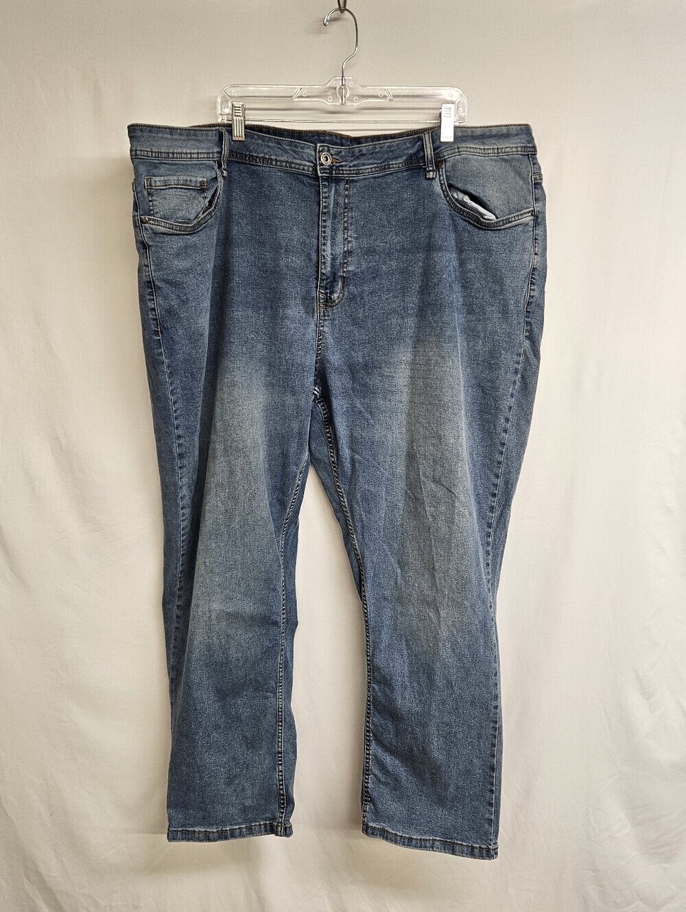 The Perfect Jean NYC Mens Size 48 x 30 Slim Fit Dark Blue Denim Jeans Stretch